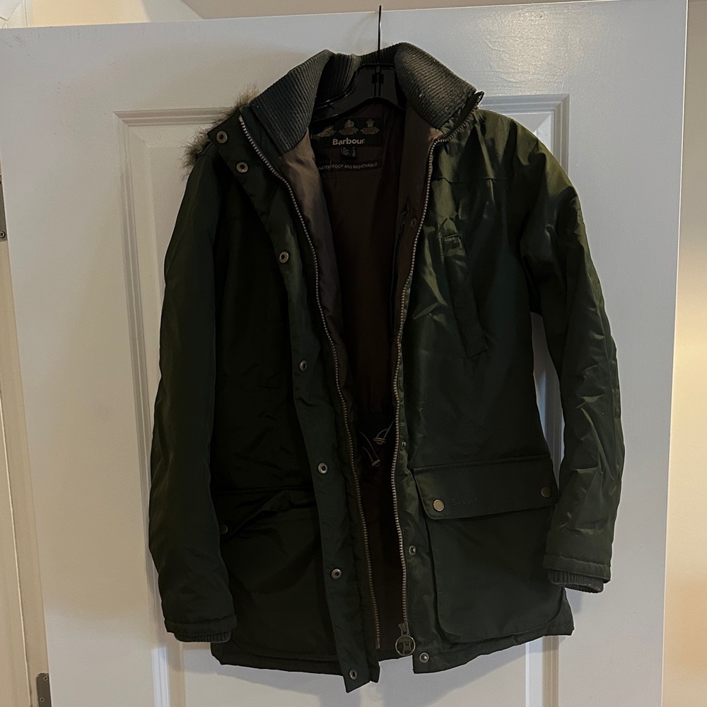 Barbour Women's Dark Green Puffer Coat